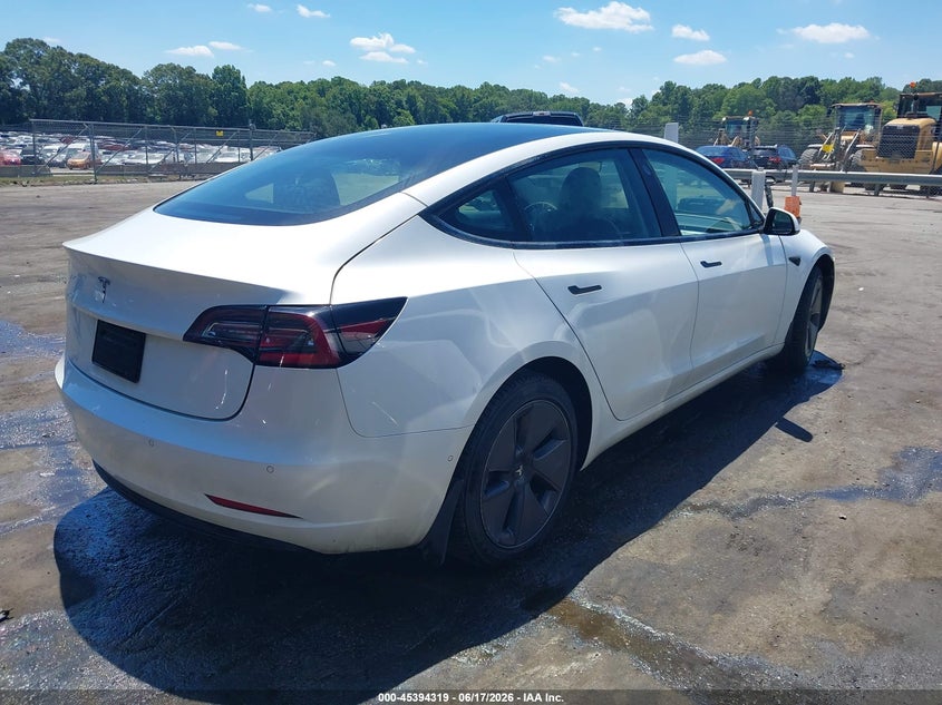2021 Tesla Model 3 VIN 5YJ3E1EA9MF092271 IAAI salvage auction — FRONT END, Salvage (North Carolina), sold $5,100 on 2026-07-15 (photo 4)