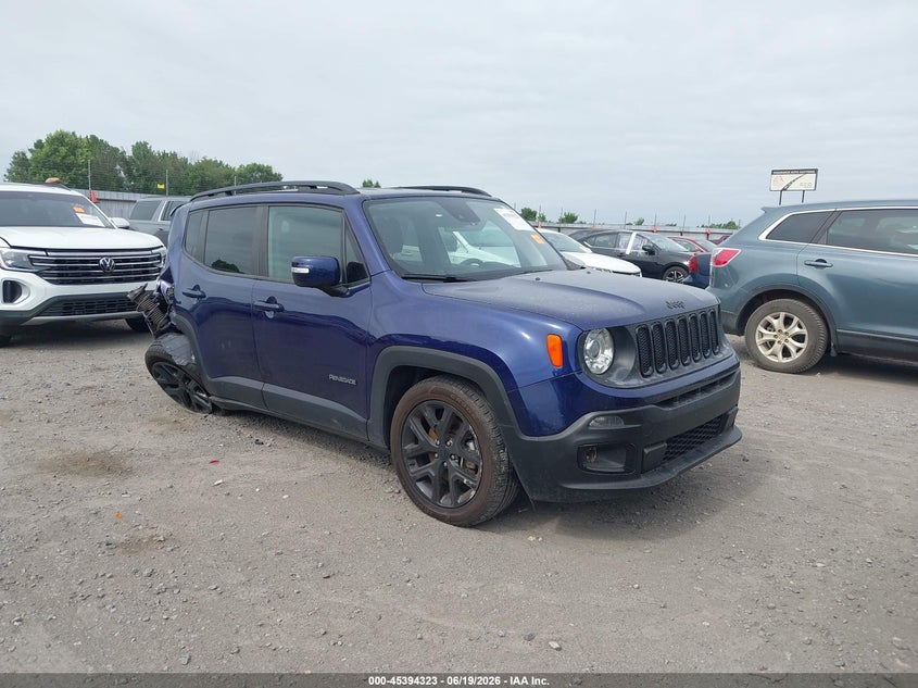 2018 Jeep Renegade VIN ZACCJABB0JPG74823 IAAI salvage auction — REAR END, Salvage Title, sold $625 on 2026-07-29 (photo 1)