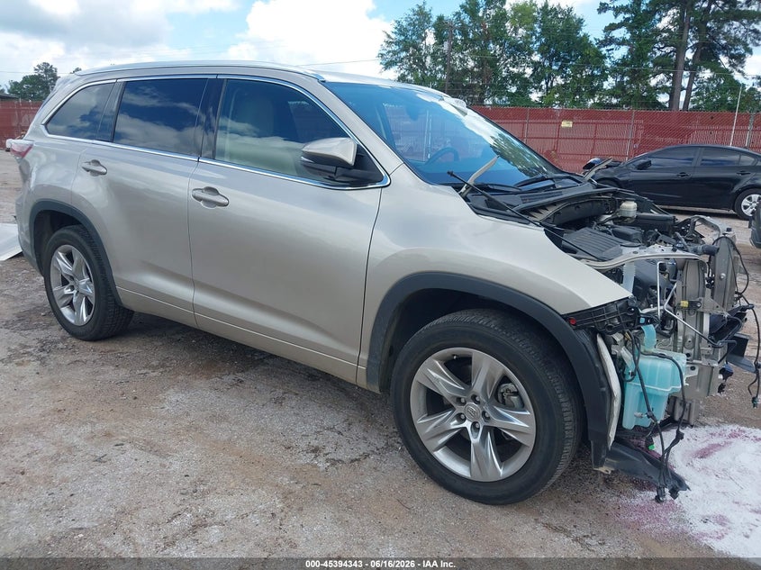 2015 Toyota Highlander VIN 5TDYKRFH1FS094586 IAAI salvage auction — FRONT END, Original (Texas), sold $8,400 on 2026-07-30 (photo 1)