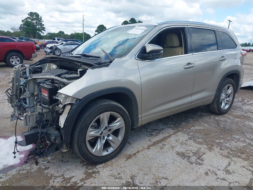 2015 Toyota Highlander VIN 5TDYKRFH1FS094586 IAAI salvage auction — FRONT END, Original (Texas), sold $8,400 on 2026-07-30 (photo 2)