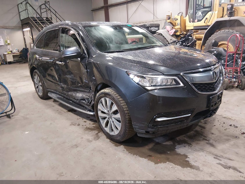 2016 Acura Mdx VIN 5FRYD4H61GB007587 IAAI salvage auction — RIGHT SIDE, Salvage (Vermont), sold $3,400 on 2026-07-23 (photo 1)