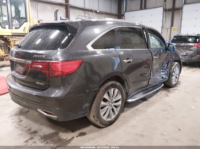 2016 Acura Mdx VIN 5FRYD4H61GB007587 IAAI salvage auction — RIGHT SIDE, Salvage (Vermont), sold $3,400 on 2026-07-23 (photo 4)