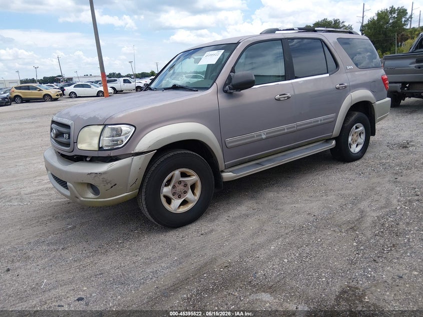 2001 Toyota Sequoia VIN 5TDZT34AX1S048994 IAAI salvage auction — NORMAL WEAR, Clear (Florida), sold $475 on 2026-07-22 (photo 2)