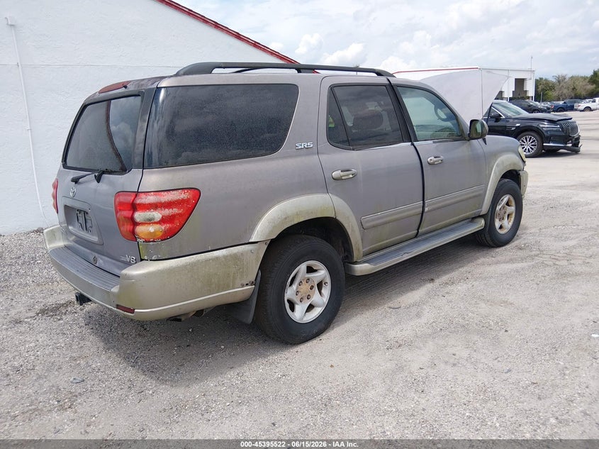 2001 Toyota Sequoia VIN 5TDZT34AX1S048994 IAAI salvage auction — NORMAL WEAR, Clear (Florida), sold $475 on 2026-07-22 (photo 4)