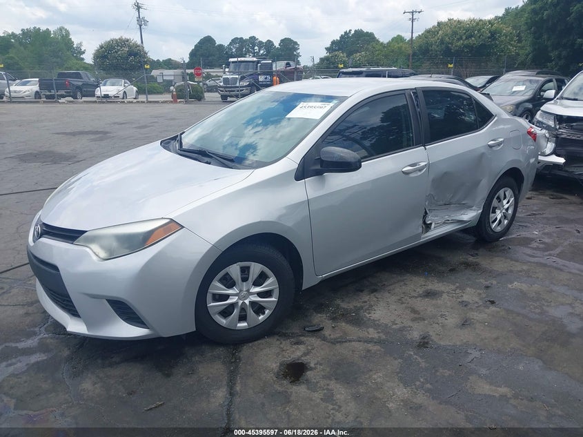 2015 Toyota Corolla VIN 2T1BURHEXFC399323 IAAI salvage auction — SIDE, Salvage (Georgia), sold $3,550 on 2026-07-22 (photo 2)