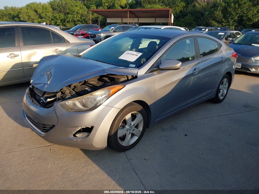 2013 Hyundai Elantra VIN KMHDH4AE8DU735637 IAAI salvage auction — NORMAL WEAR, Original (Texas), sold $1,200 on 2026-07-20 (photo 2)