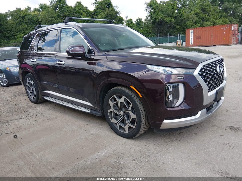 2021 Hyundai Palisade VIN KM8R7DHE8MU289164 IAAI salvage auction — REAR END, Salvage - Greater Than 75% (Maryland), sold $7,200 on 2026-07-23 (photo 1)
