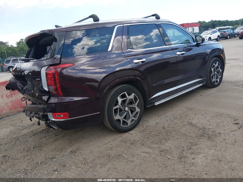 2021 Hyundai Palisade VIN KM8R7DHE8MU289164 IAAI salvage auction — REAR END, Salvage - Greater Than 75% (Maryland), sold $7,200 on 2026-07-23 (photo 4)