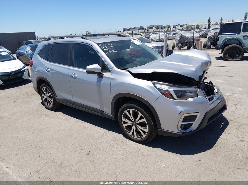 2021 Subaru Forester VIN JF2SKASC6MH497662 IAAI salvage auction — FRONT END, Salvage (California), sold $4,350 on 2026-07-27 (photo 1)