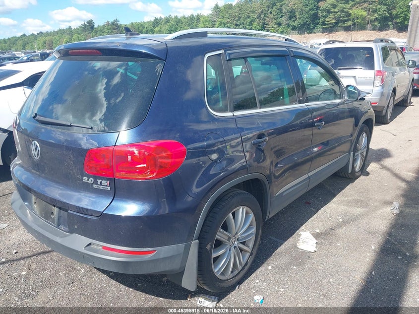 2013 Volkswagen Tiguan VIN WVGBV7AX9DW537785 IAAI salvage auction — FRONT END, Clear (Massachusetts), sold $1,000 on 2026-07-17 (photo 4)