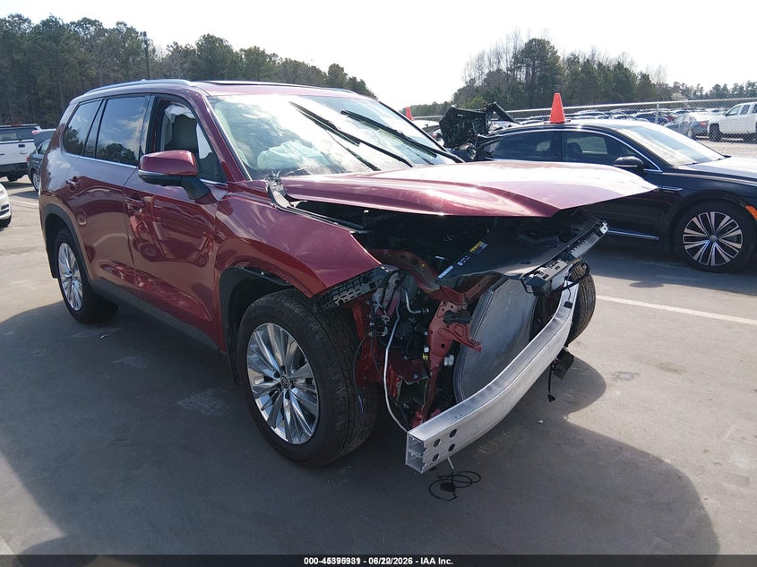 2026 Toyota Highlander VIN 5TDAAAB50TS117093 IAAI salvage auction — FRONT END, Salvage (North Carolina), sold $21,500 on 2026-07-29 (photo 1)