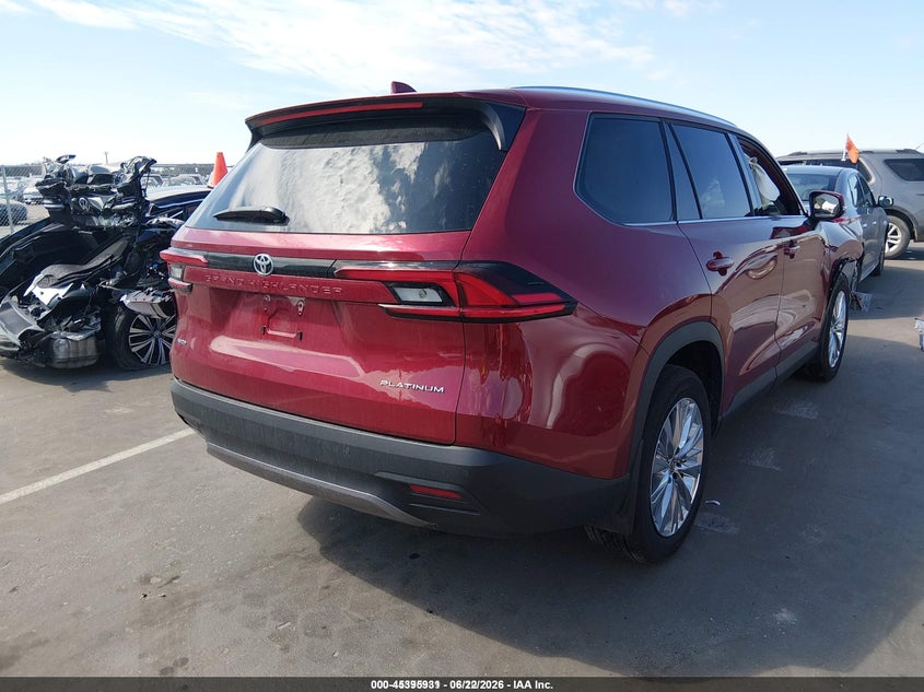 2026 Toyota Highlander VIN 5TDAAAB50TS117093 IAAI salvage auction — FRONT END, Salvage (North Carolina), sold $21,500 on 2026-07-29 (photo 4)