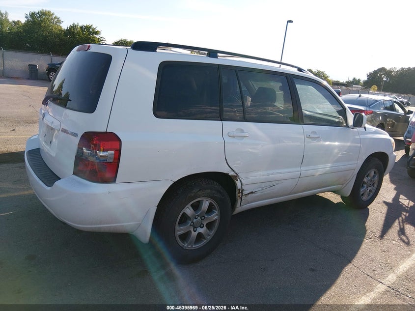 2005 Toyota Highlander VIN JTEDP21A550046992 IAAI salvage auction — NORMAL WEAR, Clear (Idaho), sold $475 on 2026-07-31 (photo 4)