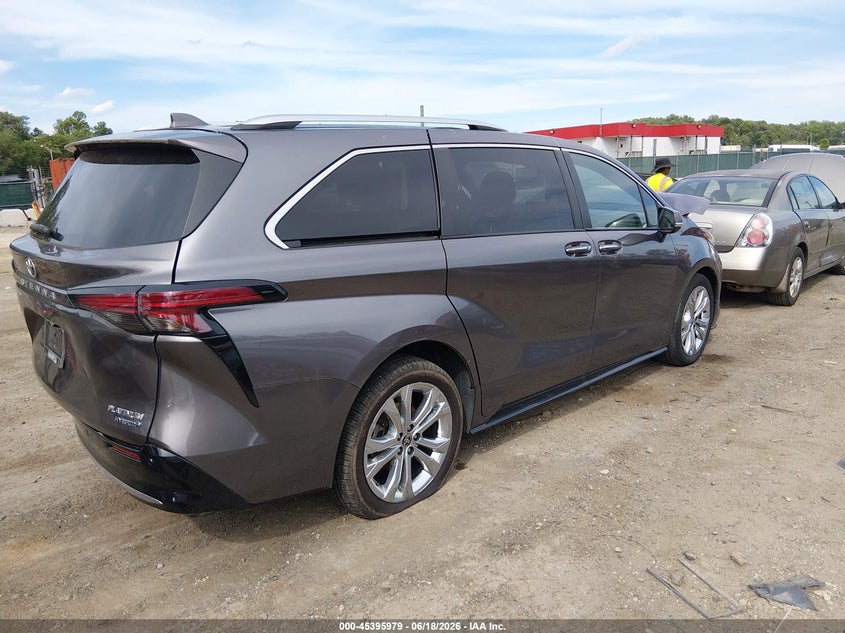 2022 Toyota Sienna VIN 5TDERKEC4NS085715 IAAI salvage auction — UNKNOWN, Salvage Title, sold $12,900 on 2026-07-30 (photo 4)