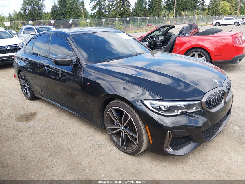 2021 BMW 3er VIN 3MW5U7J00M8B55383 IAAI salvage auction — REAR END, Salvage Title, sold $7,200 on 2026-07-29 (photo 1)