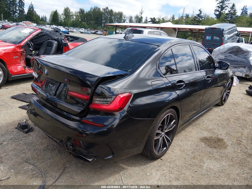 2021 BMW 3er VIN 3MW5U7J00M8B55383 IAAI salvage auction — REAR END, Salvage Title, sold $7,200 on 2026-07-29 (photo 4)