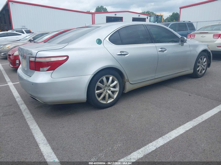 2007 Lexus Ls 460 VIN JTHBL46FX75048216 IAAI salvage auction — LEFT REAR, Clear (Mississippi), sold $525 on 2026-07-28 (photo 4)