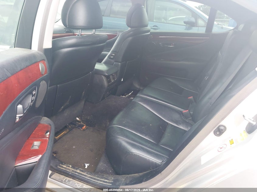 2007 Lexus Ls 460 VIN JTHBL46FX75048216 IAAI salvage auction — LEFT REAR, Clear (Mississippi), sold $525 on 2026-07-28 (photo 8)