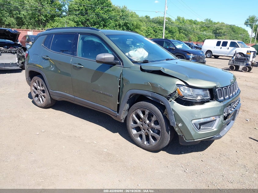 2021 Jeep Compass VIN 3C4NJDEBXMT568981 IAAI salvage auction — FRONT END, Salvage Title, sold $2,850 on 2026-07-18 (photo 1)