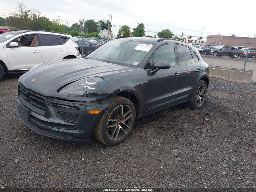 2022 Porsche Macan VIN WP1AA2A59NLB08676 IAAI salvage auction — FRONT END, Salvage (New Jersey), sold $20,100 on 2026-08-17 (photo 2)