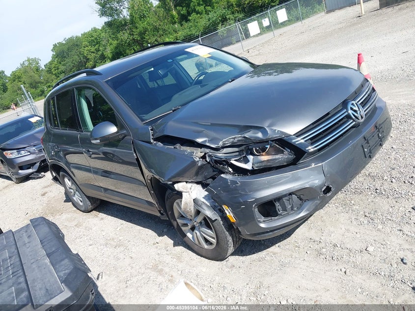 2016 Volkswagen Tiguan VIN WVGBV7AX2GW508651 IAAI salvage auction — REAR END, Salvage (Ohio), sold $25 on 2026-07-28 (photo 1)