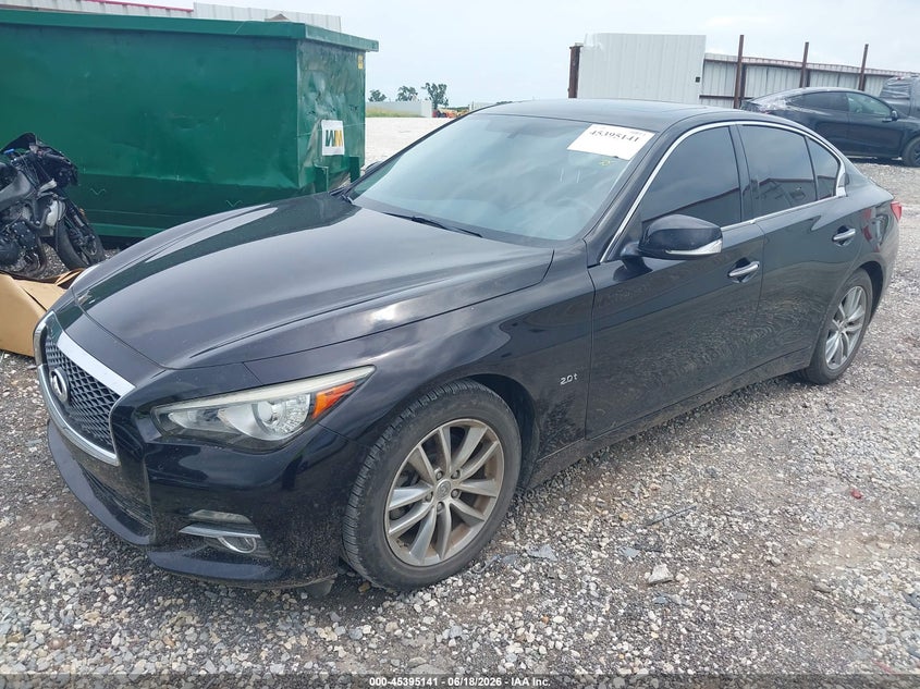 2016 Infiniti Q50 VIN JN1CV7AP0GM202460 IAAI salvage auction — NORMAL WEAR, Clear (Arkansas), sold $1,525 on 2026-07-16 (photo 2)