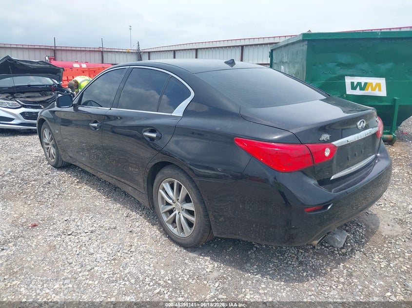 2016 Infiniti Q50 VIN JN1CV7AP0GM202460 IAAI salvage auction — NORMAL WEAR, Clear (Arkansas), sold $1,525 on 2026-07-16 (photo 3)