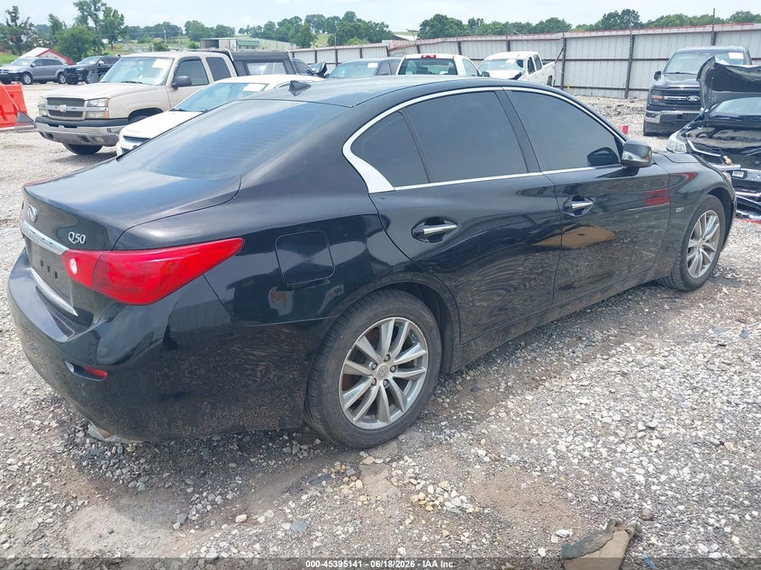 2016 Infiniti Q50 VIN JN1CV7AP0GM202460 IAAI salvage auction — NORMAL WEAR, Clear (Arkansas), sold $1,525 on 2026-07-16 (photo 4)