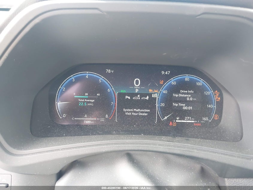 2026 Toyota Highlander VIN 5TDAAAB57TS130200 IAAI salvage auction — FRONT END, Salvage Title, sold $26,250 on 2026-07-31 (photo 7)