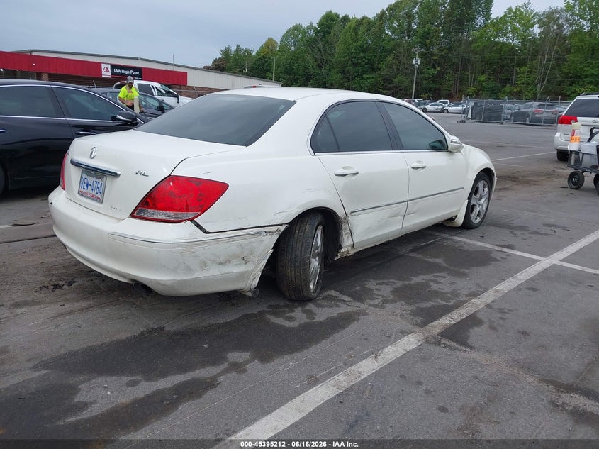 2008 Acura Rl VIN JH4KB16638C001950 IAAI salvage auction — REAR END, Salvage (North Carolina), sold $425 on 2026-07-30 (photo 4)