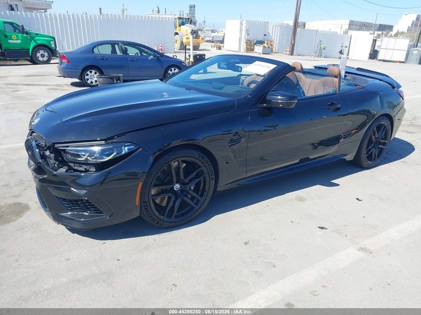 2023 BMW M8 VIN WBSDZ0C00PCL36476 IAAI salvage auction — FRONT & REAR, Salvage (California), sold $17,850 on 2026-07-29 (photo 2)