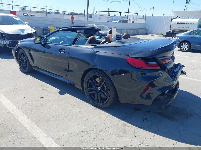 2023 BMW M8 VIN WBSDZ0C00PCL36476 IAAI salvage auction — FRONT & REAR, Salvage (California), sold $17,850 on 2026-07-29 (photo 3)