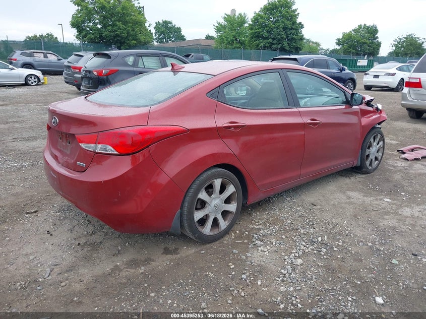 2013 Hyundai Elantra VIN KMHDH4AE0DU670184 IAAI salvage auction — LEFT FRONT, Salvage Title, sold $900 on 2026-07-17 (photo 4)