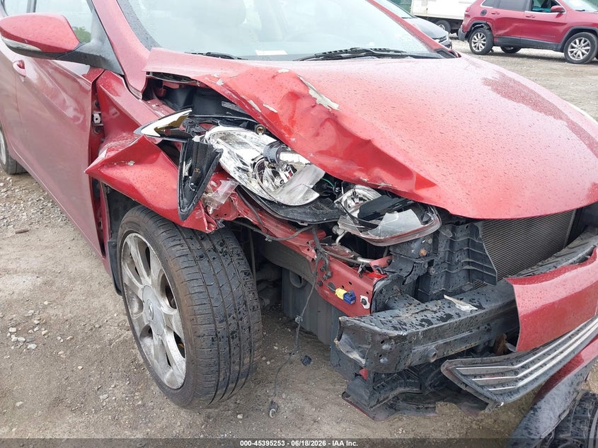 2013 Hyundai Elantra VIN KMHDH4AE0DU670184 IAAI salvage auction — LEFT FRONT, Salvage Title, sold $900 on 2026-07-17 (photo 6)
