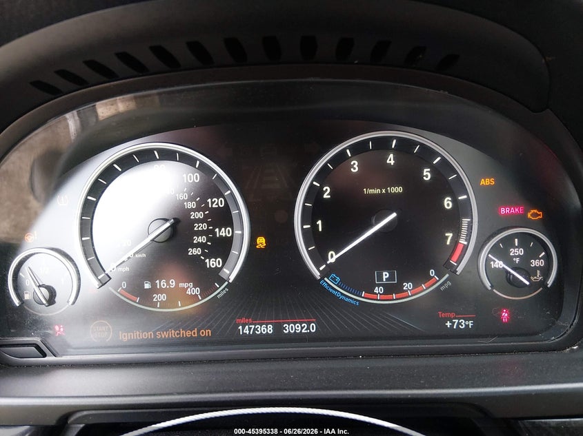 2014 BMW 5er VIN WBA5A7C57ED615614 IAAI salvage auction — NORMAL WEAR, Original (Ohio), sold $700 on 2026-08-01 (photo 7)