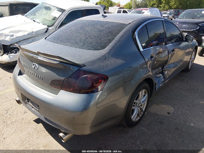 2013 Infiniti G VIN JN1CV6AR1DM768859 IAAI salvage auction — LEFT REAR, Salvage (Colorado), sold $675 on 2026-07-28 (photo 4)
