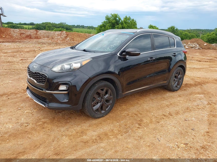 2020 Kia Sportage VIN KNDP63AC8L7764634 IAAI salvage auction — HAIL, Clear (Missouri), sold $850 on 2026-07-27 (photo 2)