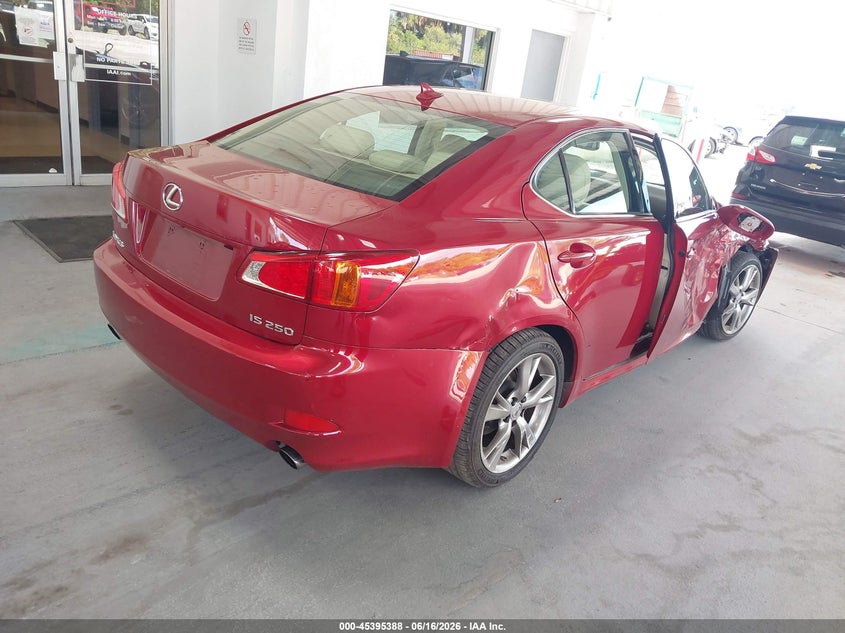 2010 Lexus Is 250 VIN JTHBF5C29A5112574 IAAI salvage auction — FRONT END, Rebuildable (Florida), sold $975 on 2026-07-15 (photo 4)