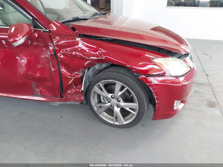 2010 Lexus Is 250 VIN JTHBF5C29A5112574 IAAI salvage auction — FRONT END, Rebuildable (Florida), sold $975 on 2026-07-15 (photo 6)