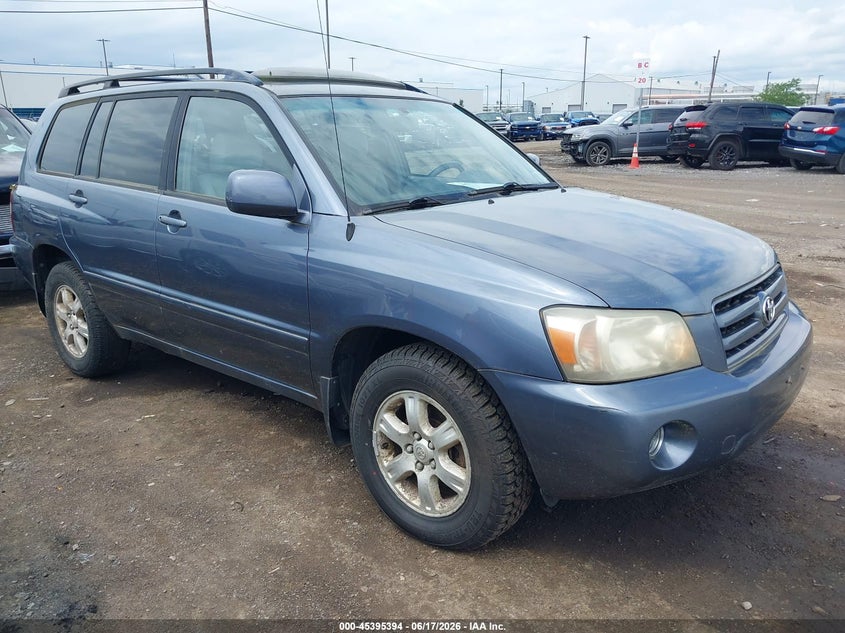2006 Toyota Highlander VIN JTEEP21A160186446 IAAI salvage auction — NORMAL WEAR, Clear (New York), sold $775 on 2026-07-08 (photo 1)