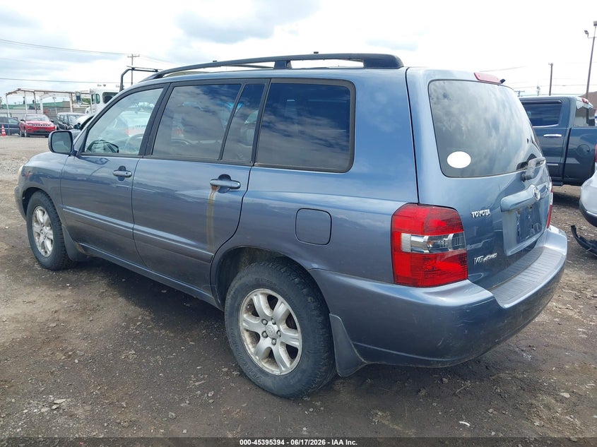 2006 Toyota Highlander VIN JTEEP21A160186446 IAAI salvage auction — NORMAL WEAR, Clear (New York), sold $775 on 2026-07-08 (photo 3)