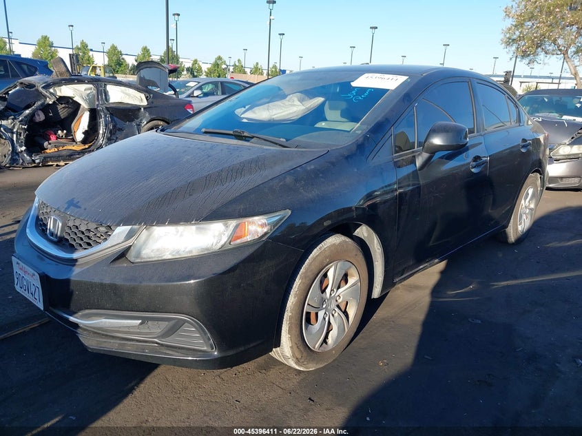 2013 Honda Civic VIN 19XFB2F54DE252558 IAAI salvage auction — SIDE, Salvage Certificate (California), sold $2,375 on 2026-07-10 (photo 2)