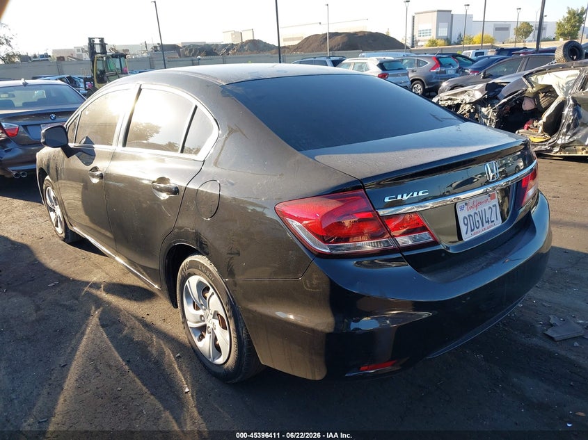 2013 Honda Civic VIN 19XFB2F54DE252558 IAAI salvage auction — SIDE, Salvage Certificate (California), sold $2,375 on 2026-07-10 (photo 3)