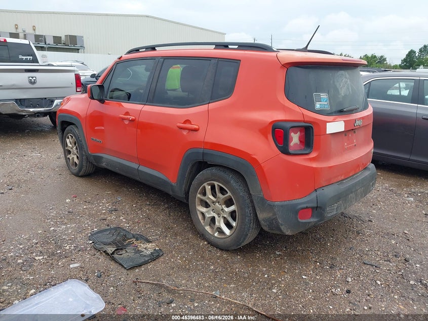 2016 Jeep Renegade VIN ZACCJABT7GPD85391 IAAI salvage auction — NORMAL WEAR, Original (Texas), sold $1,100 on 2026-07-16 (photo 3)