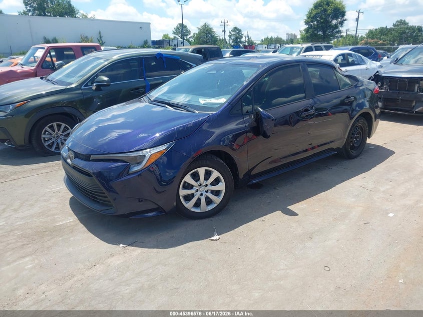 2026 Toyota Corolla VIN JTDBCMFE3T3126527 IAAI salvage auction — FRONT & REAR, Salvage Title, sold $1,050 on 2026-07-29 (photo 2)