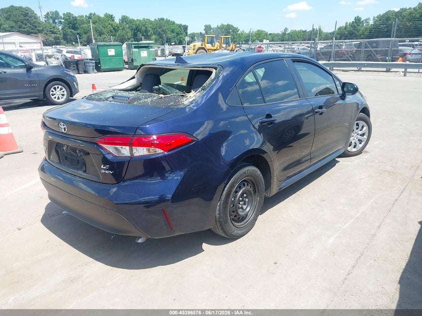 2026 Toyota Corolla VIN JTDBCMFE3T3126527 IAAI salvage auction — FRONT & REAR, Salvage Title, sold $1,050 on 2026-07-29 (photo 4)