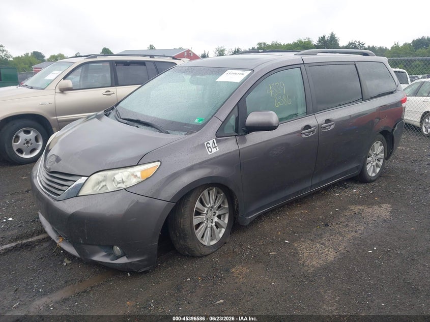 2012 Toyota Sienna VIN 5TDDK3DC5CS038875 IAAI salvage auction — FRONT END, Salvage Title, sold $2,500 on 2026-07-28 (photo 2)