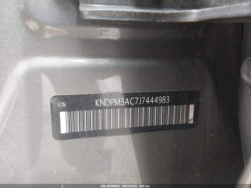 2018 Kia Sportage VIN KNDPM3AC7J7444983 IAAI salvage auction — SIDE, Salvage (Louisiana), sold $2,400 on 2026-07-29 (photo 9)