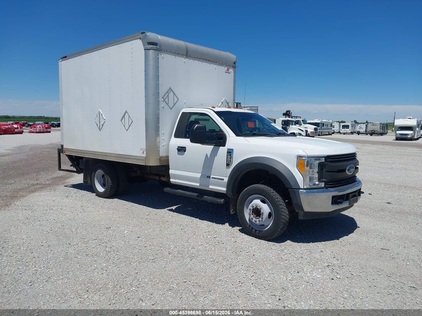 2017 Ford F550 VIN 1FDUF5GT4HED60055 IAAI salvage auction — REAR END, Certificate Of Title (Nebraska), sold $7,500 on 2026-07-09 (photo 1)