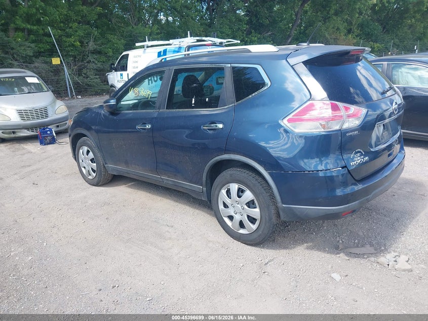 2016 Nissan Rogue VIN KNMAT2MV7GP632637 IAAI salvage auction — NORMAL WEAR, Rebuilt (Indiana), sold $575 on 2026-07-29 (photo 3)